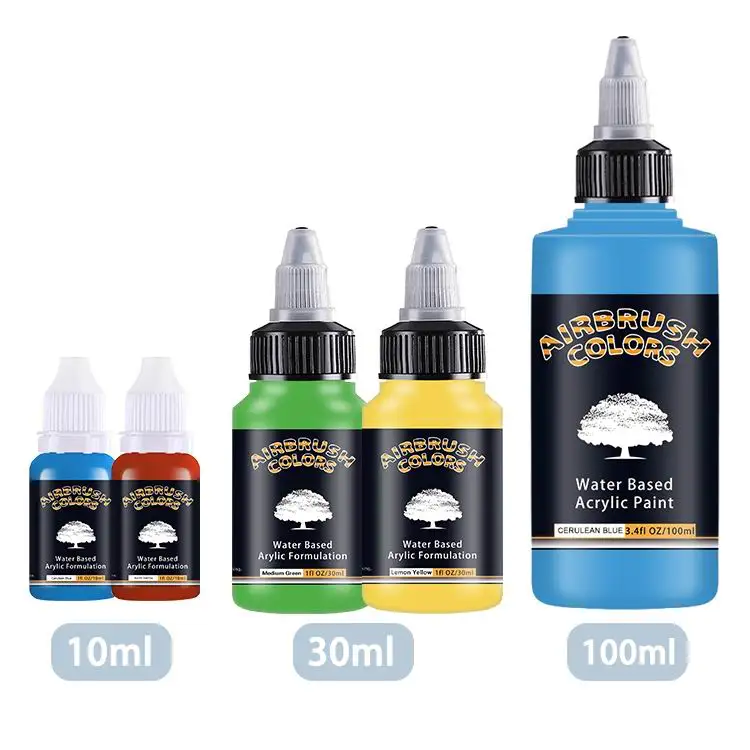 LinhaivetA Acrylic Airbrush Paint Wood Glass Leather Waterbased Air Brush Color