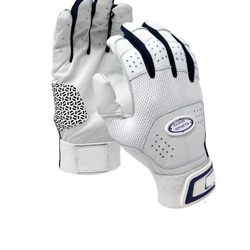 Good Quality Wholesale Price Professional Long Cuff Goatskin Digital Leather Baseball Batting Gloves