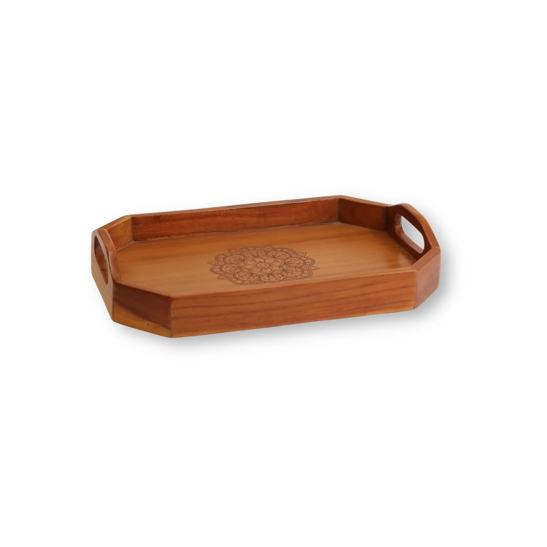 Melamine Serving Tray Set of 3 (Medium and Large Size) Villori Series Tray  Rectangular