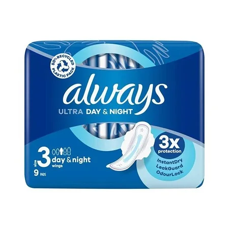 Factory Price Always Infinity Feminine Pads for Women, Size 2 Heavy Flow Absorbency, 32 Count X 3 Packs (96 Count Total)