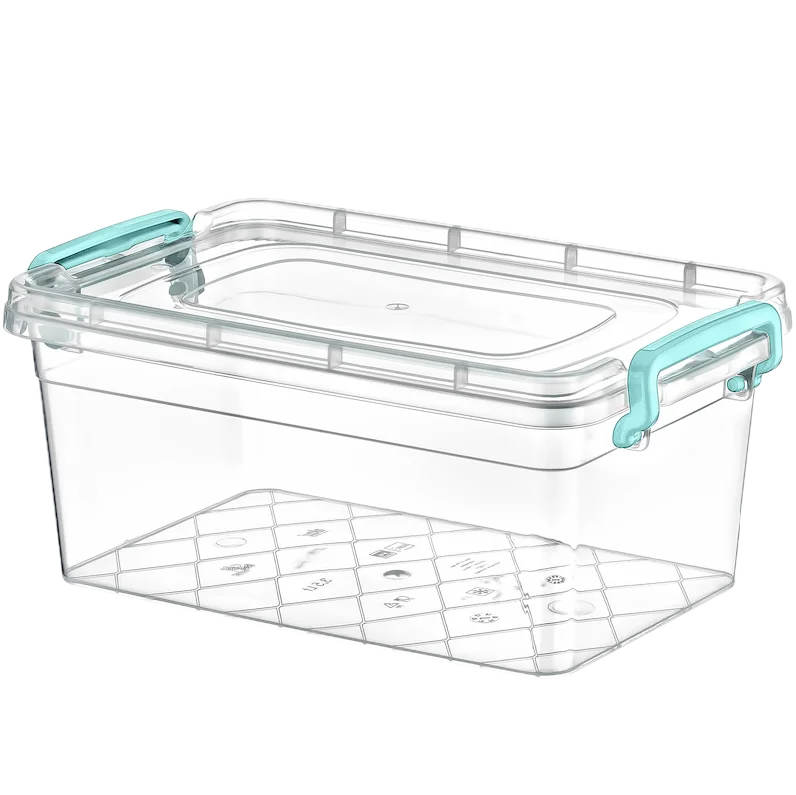 20L Maxi Storage Box No 6 with Lid and Handles Clear Plastic Large Capacity Storage Container for Home Office Kitchen