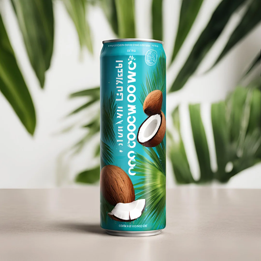 Fresh and Pure 330 ml 12 oz Canned Coconut Water With Pulp USA standard