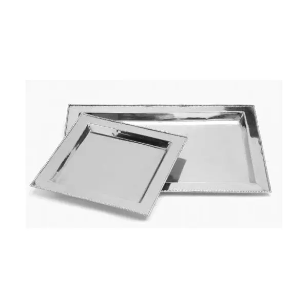 Aluminum Serving Tray With Hammered Set of 2 Serving Tray Wholesale Factory Supply Low Price Metal Serving Tray