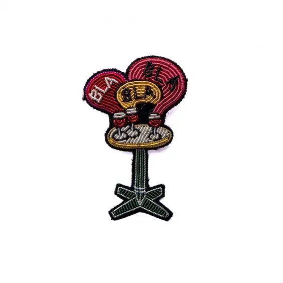 new French hand embroidery bullion wire brooch HAND  fashion brooch custom made jacket patches ladies brooch#000124