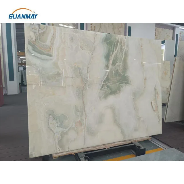 Light Green Quartzite Slab With Dark Green Veins For Countertop Table top Wall Decoration