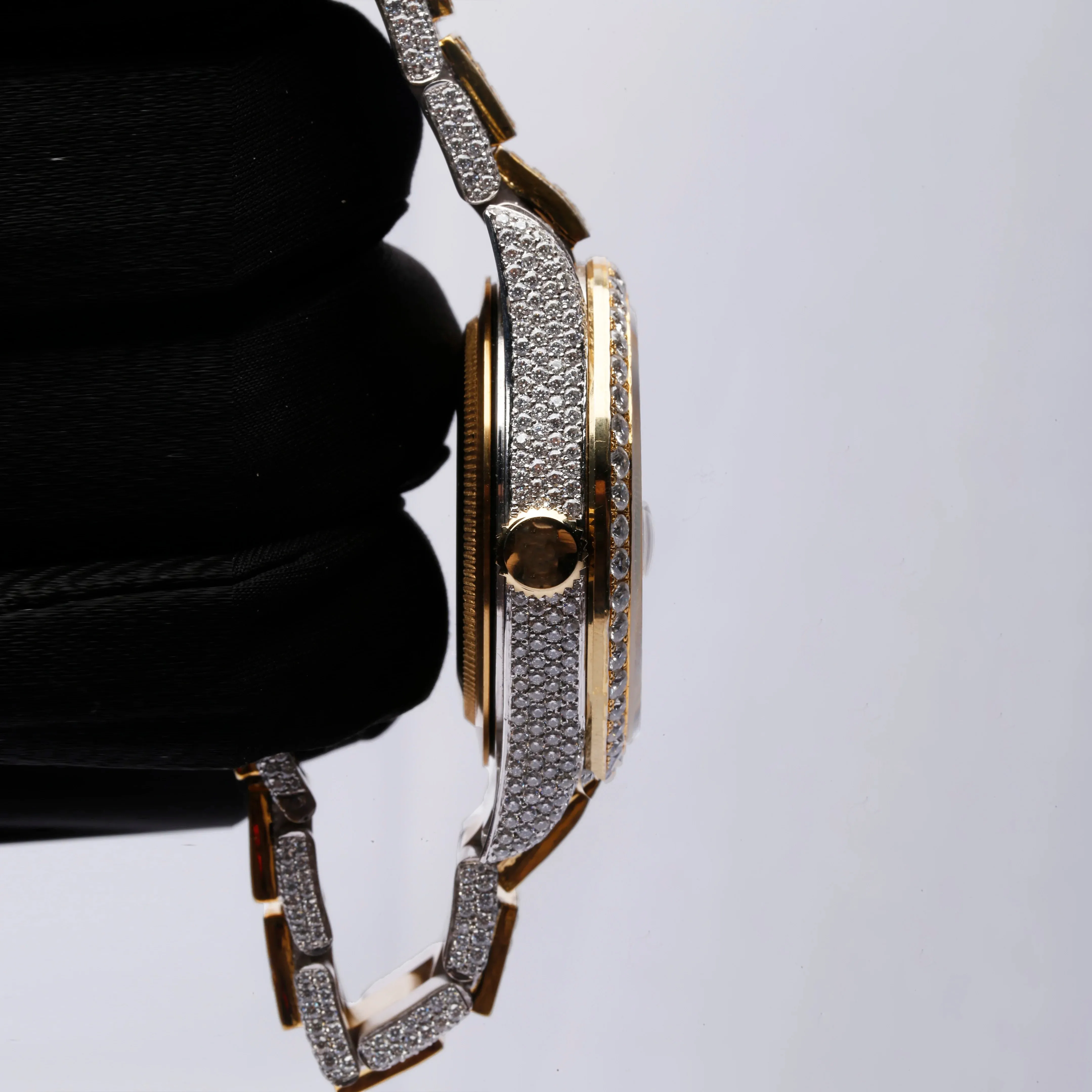 GIA Certified Lab Grown Diamond Titanium Mechanical Watches Hip Hop Diamond VVS Moissanite Mechanical Automatic Watches For Mens