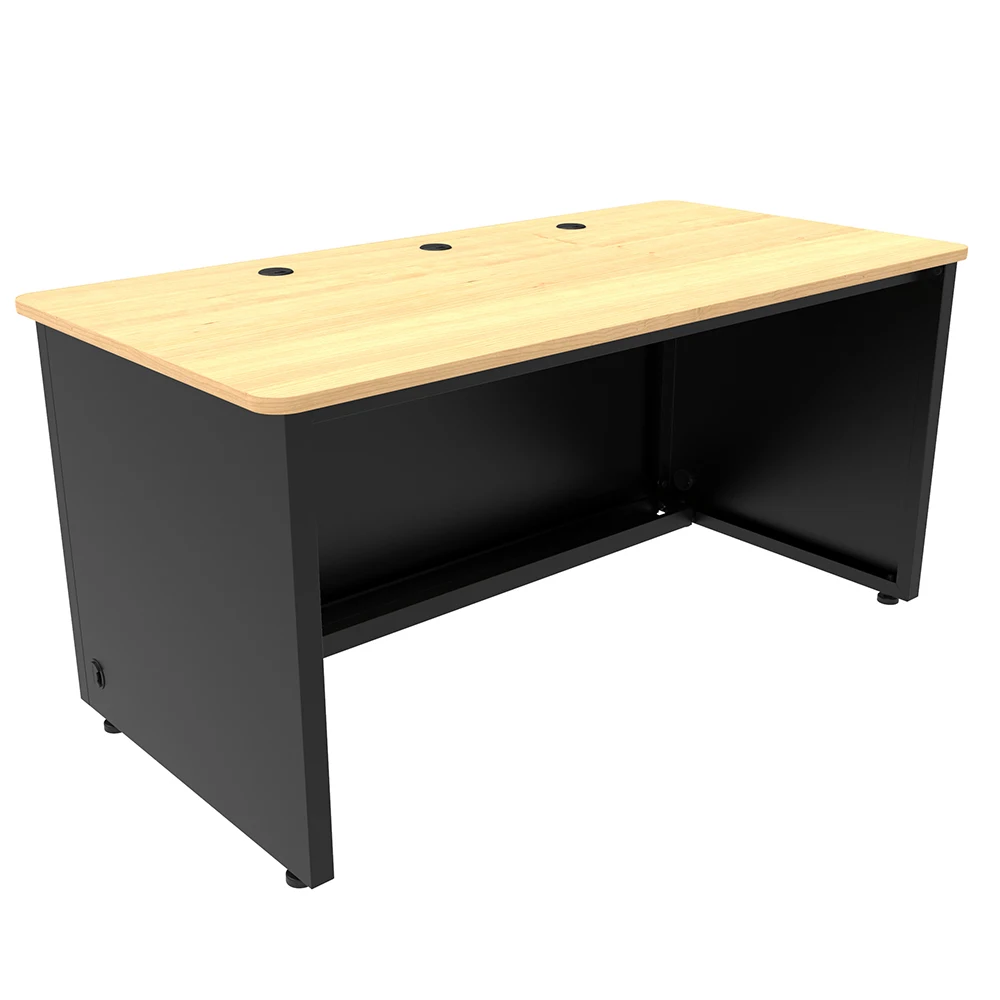 VersaDesk Enclosed Classroom Desk Black/Maple