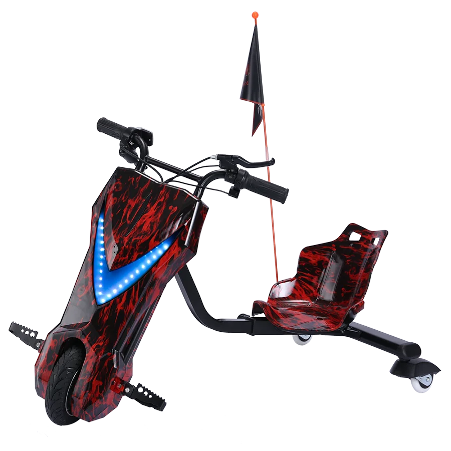Kids electric scooter 360 rotating crazy cart good price 3 wheels electric drifting trike for kids