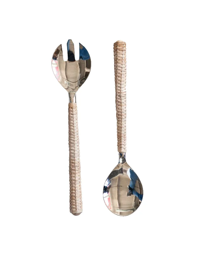 Metal Salad Server With Handle New Salad Server For Serving Salad New Metal Flatware Latest Cutlery Set In Wholesale Price