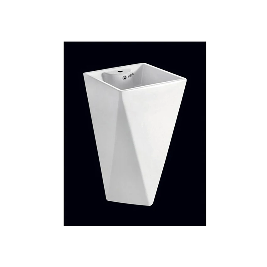 Highly in Demand Top Most Selling White Ceramic Material Sanitary Ware Hand Wash Basin with Pedestal for Sale