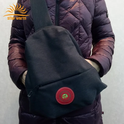 Custom 5V USB Heated Hand Warmer Chest Bag Crossbody Muff For Winter