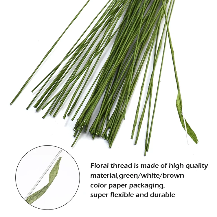 18 Gauge 25 pcs per bag Various colors of  paper Adhesive Tape Stem Wrap decorative floral wire for artificial flowers