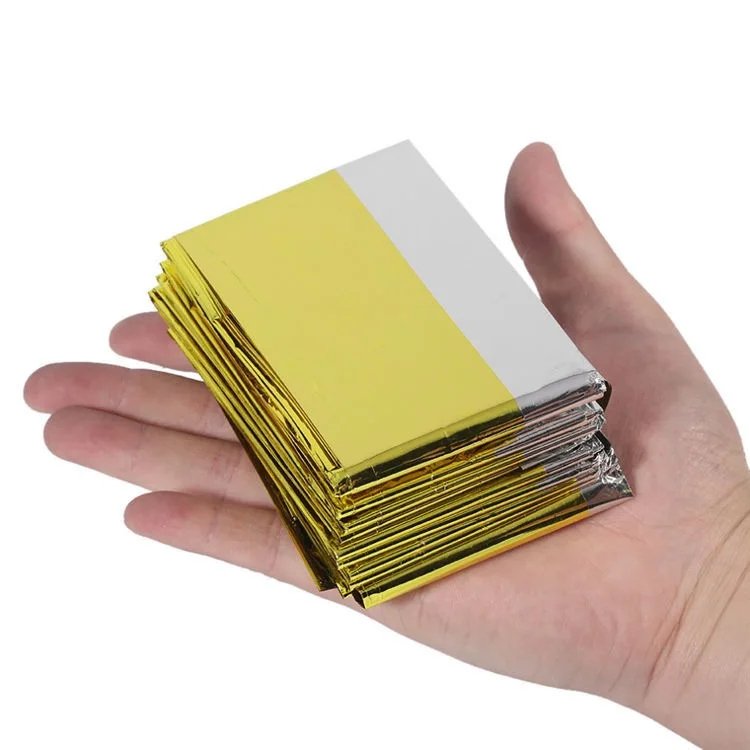 Emergency Mylar Thermal Blankets, Designed for NASA, Outdoors, Survival, First Aid, Silver, 10 Pack