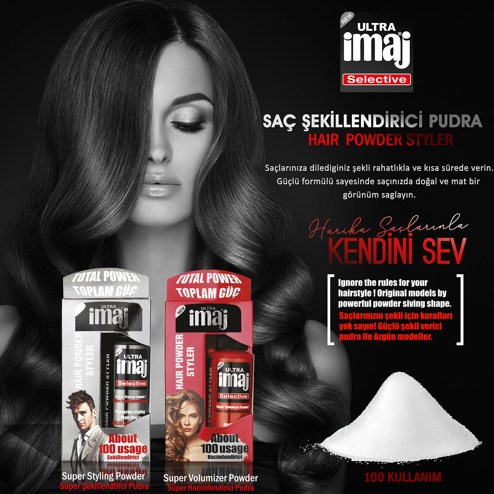 Imaj Ultra Selective Super Styling Powder 20 gr. Powerful Styling Matt Effect