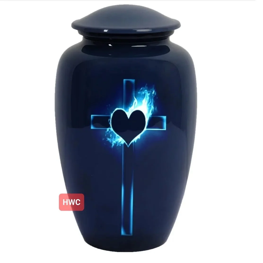 Metal Cremation Urn For Funeral Supplies Classic Jar Cross Engraved Religious Memorial Ashes Keepsake Adult Cremation Burial Urn
