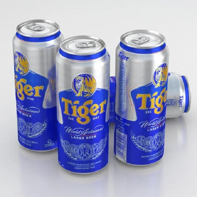 Оригинальное пиво Lager Tiger объемом 330 мл в пластиковой бутылке для