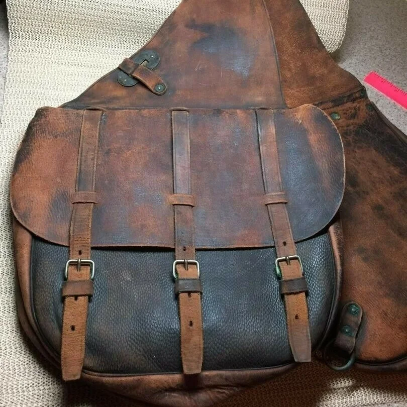 High Quality Hand Tooled Genuine Leather Saddle Bag with High Waist Premium Jumping Equestrian Suppliers