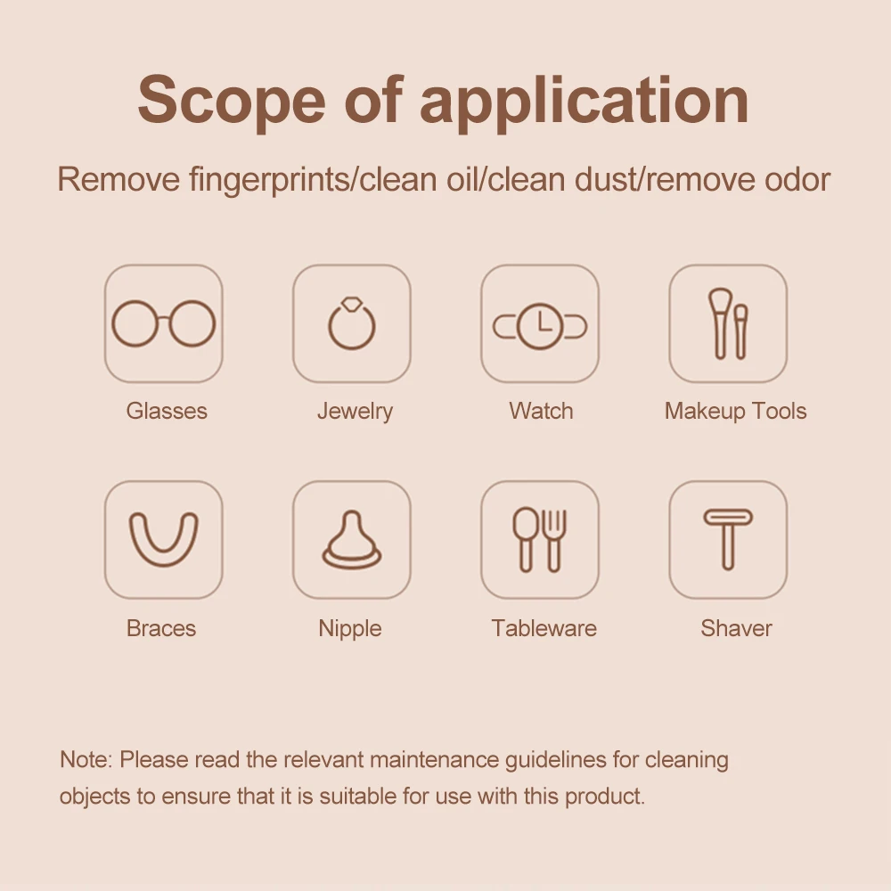 Ultrasonic cleaning machine household small glasses cleaning machine braces jewelry watch cleaner