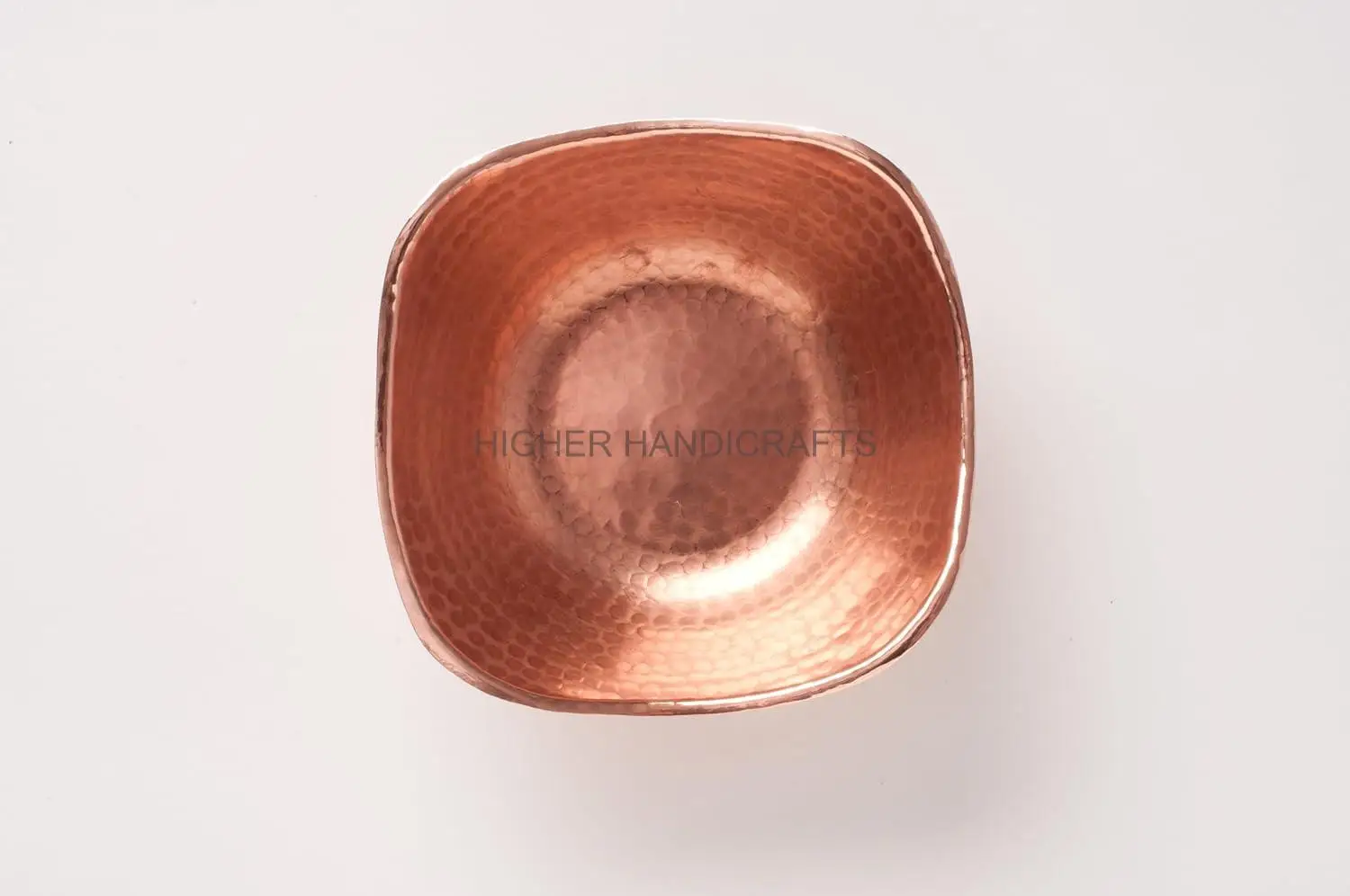 Copper Flat Earth Bowl Hand Hammered 100% Pure Copper 7 Inch Square Pedicure Bowl Foot Bath