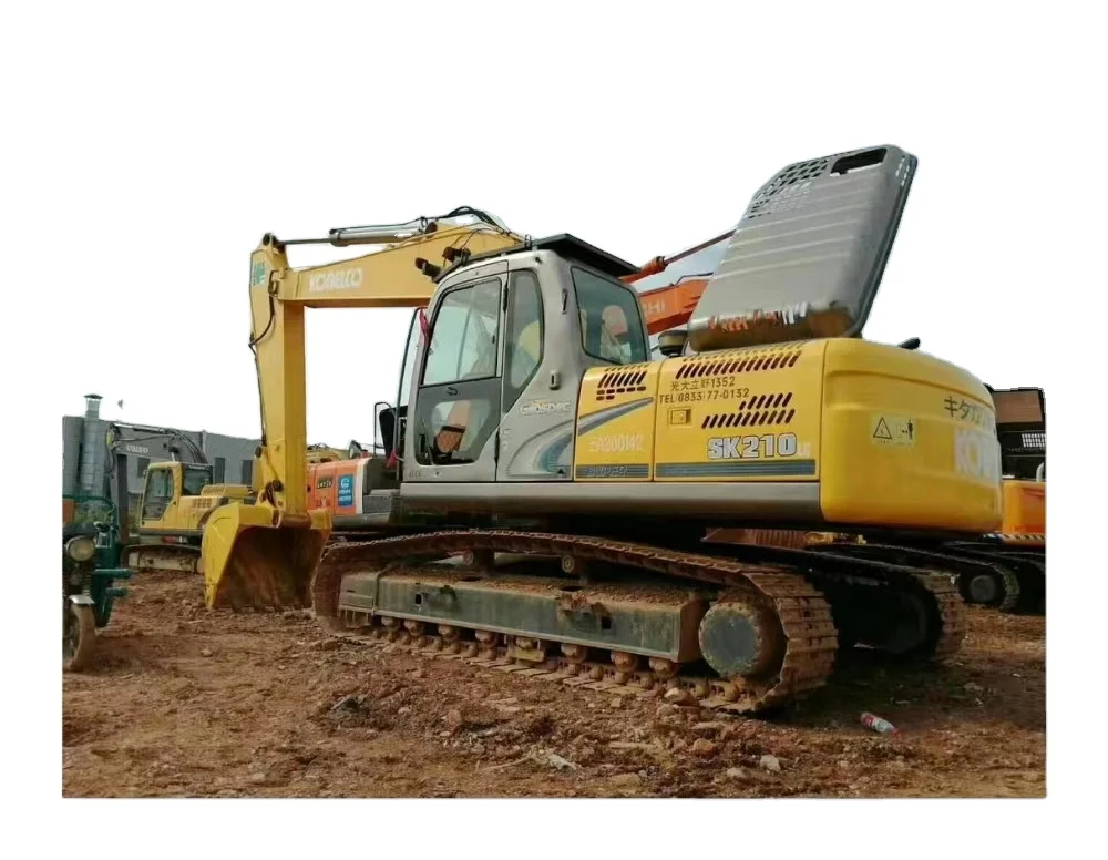 Экскаваторы б/у японский экскаватор Kobelco SK210 21 тонн гидравлический гусеничный в хорошем состоянии SK210-8 для продажи