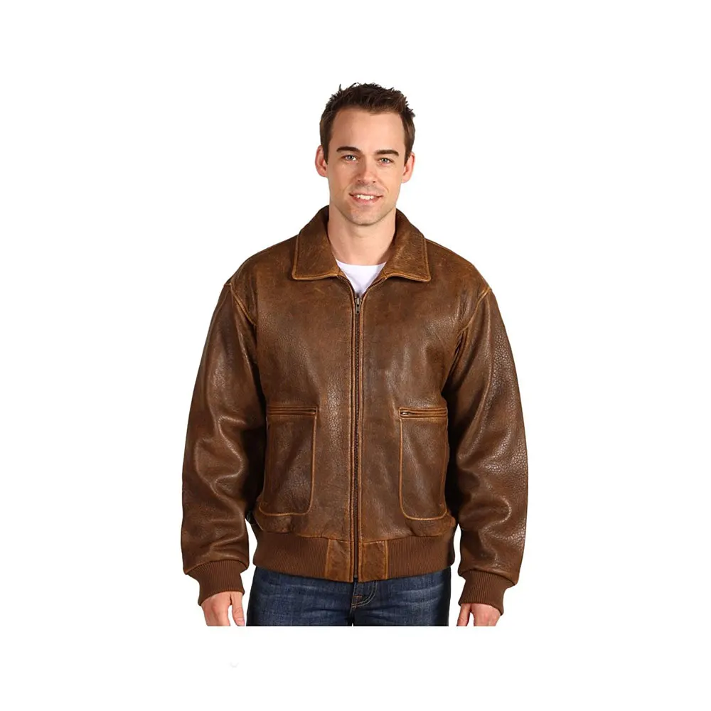 OEM Top Design Latest Custom Printed Design Fashion Goat Skin Leather Motorcycle Biker Casual jacket