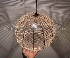 Natural Rattan Lamp Hot Selling  Made In INDIA Hanging Pendent Home decor
