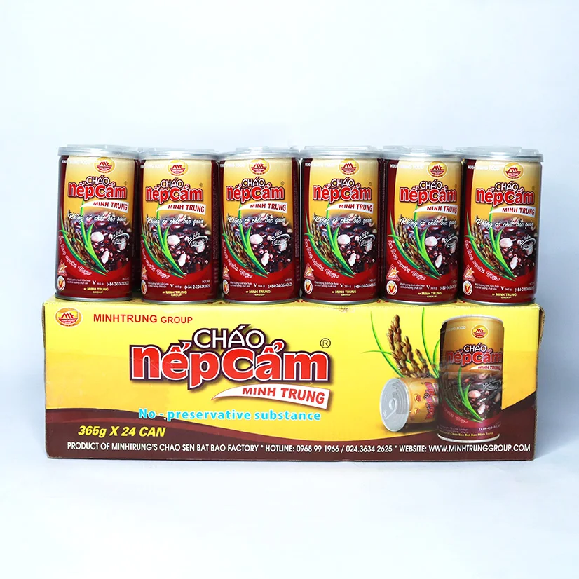 Vietnamese Instant Soup - Canned Violet Glutinous Instant Porridge  (No preservative)