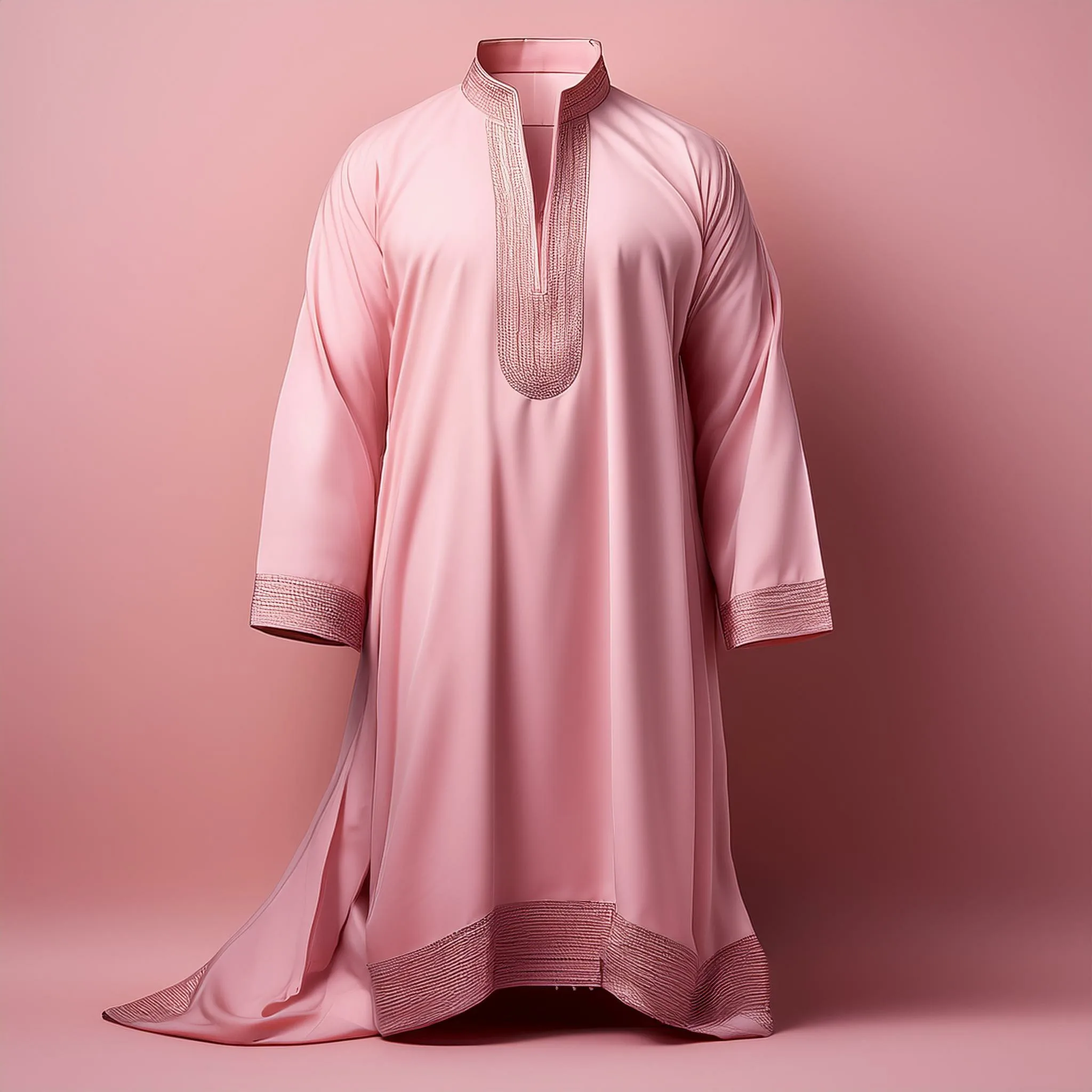 Moroccan Qatar Heavy Islamic Men Kurta Round Neck Pajama Khaleeji Black Jubba Arabic Jacket Thobe for Men