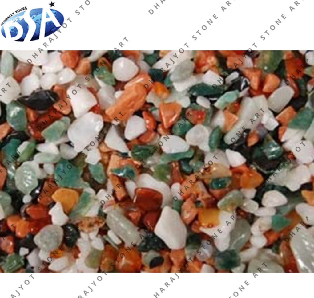 Premium quality mix colour dyed marbles aquarium gravel chips for landscaping gardening colour Pebble