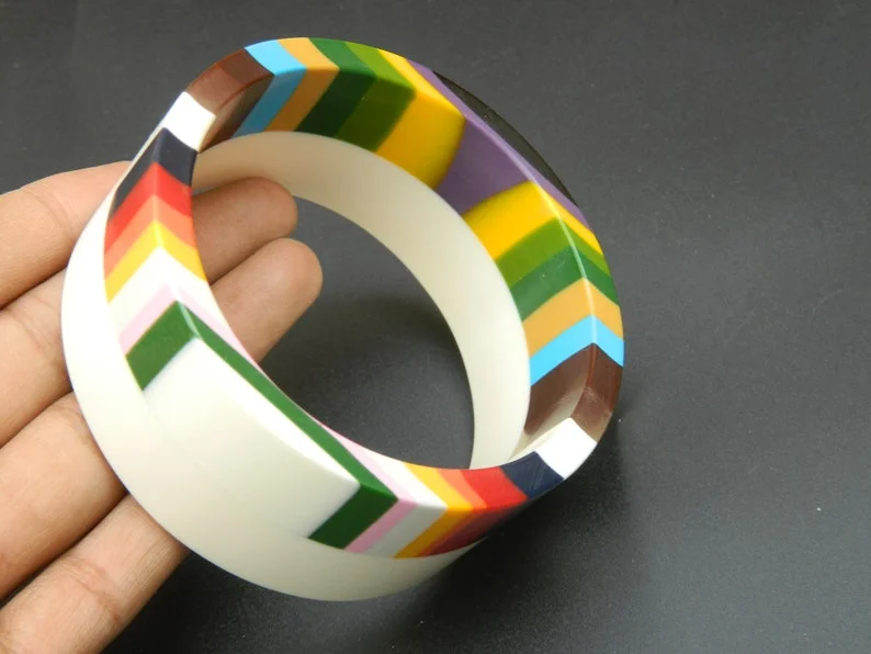 Fully Customizable Engraved Resin Bangle Personalized Name Bracelet Unique Fashion Accessory Gift Women Angel Anime Polyresin