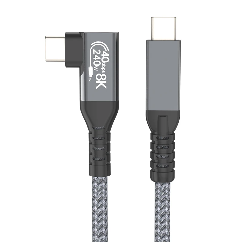 Профессиональный завод Usb4 кабель прямой угол Высокоскоростной 40 Гбит/с для передачи данных Thunderbolt 4 устройства