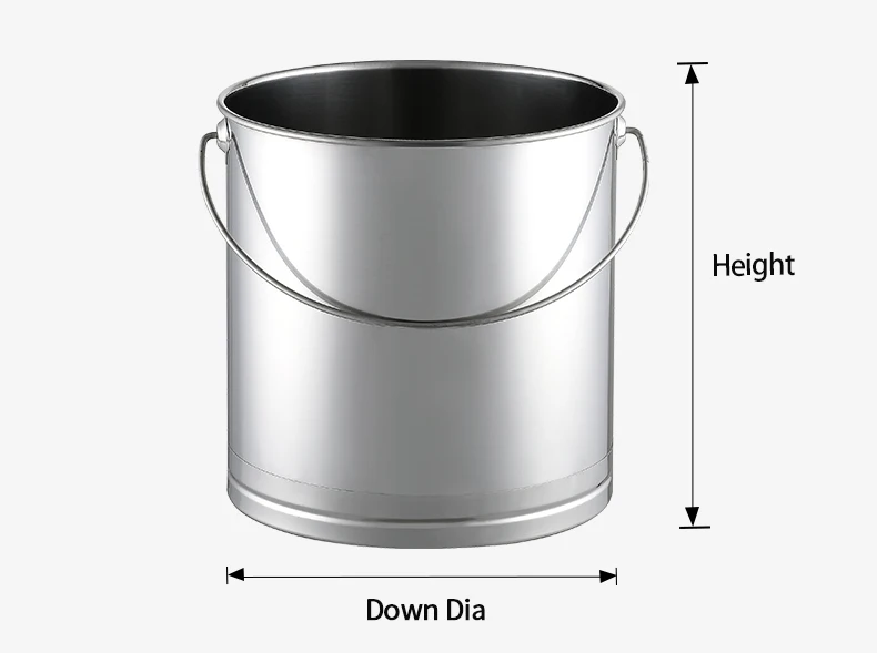 OEM high polished storage wine water metal beer pail bucket barrel stainless steel ice bucket
