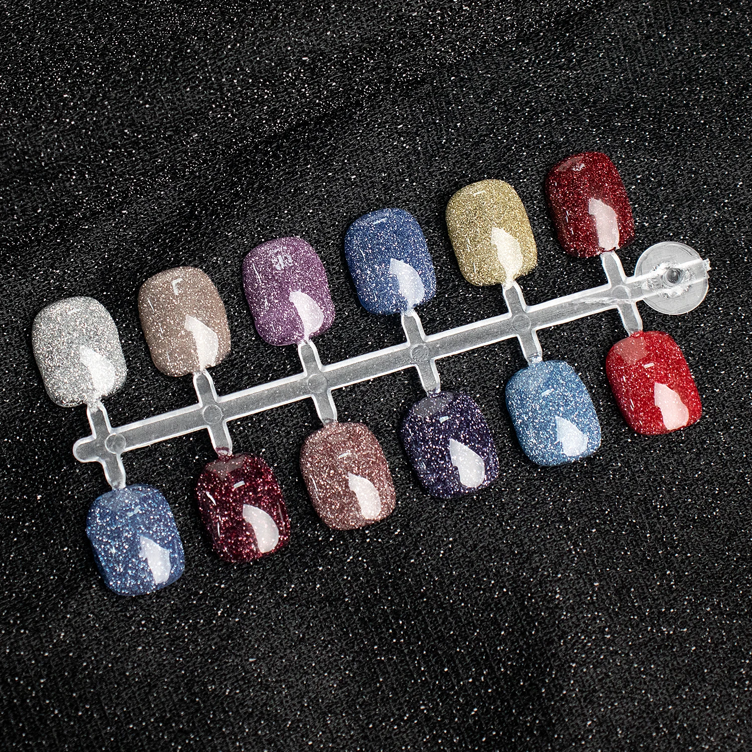 Reflective Glitter Nail Art Polish Sparkle Flash Diamond Painted 12 Colors Soak off Polishes Kit Salon Quality Professional Gels