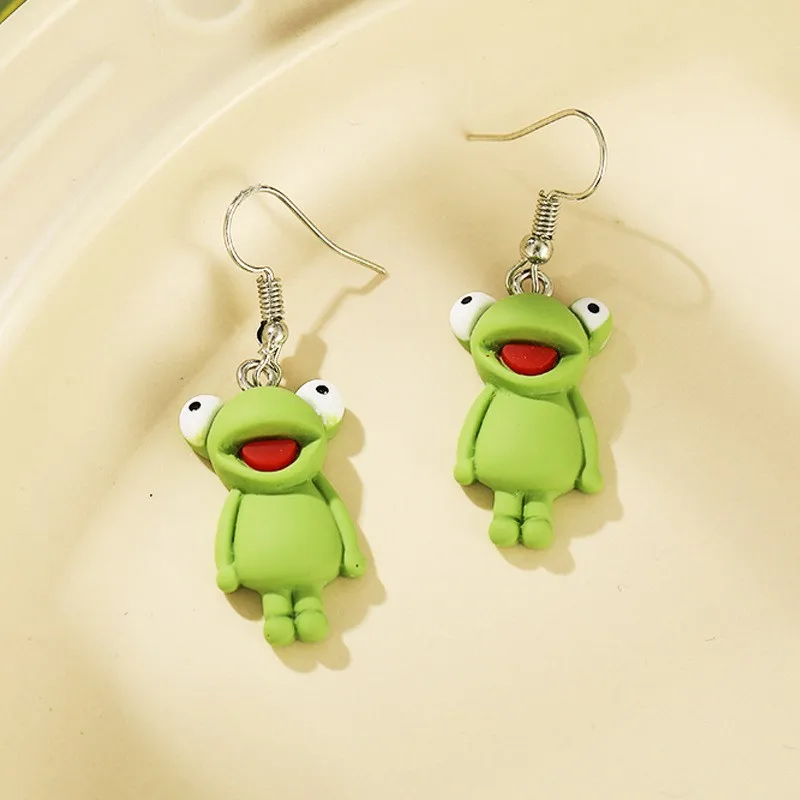 Fun Weird Cute Earrings for Women Cute Kawaii Dangle Earrings Aesthetic Duck Frog Pig Butterfly Animals Earrings AM1341003