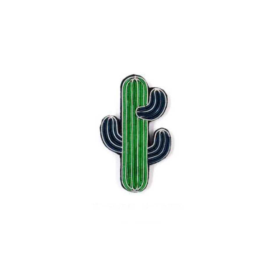 Patches For Clothing Embroidery Patch Cactus Rose Fruit Cloud Tree Badge Stripes Brooch4