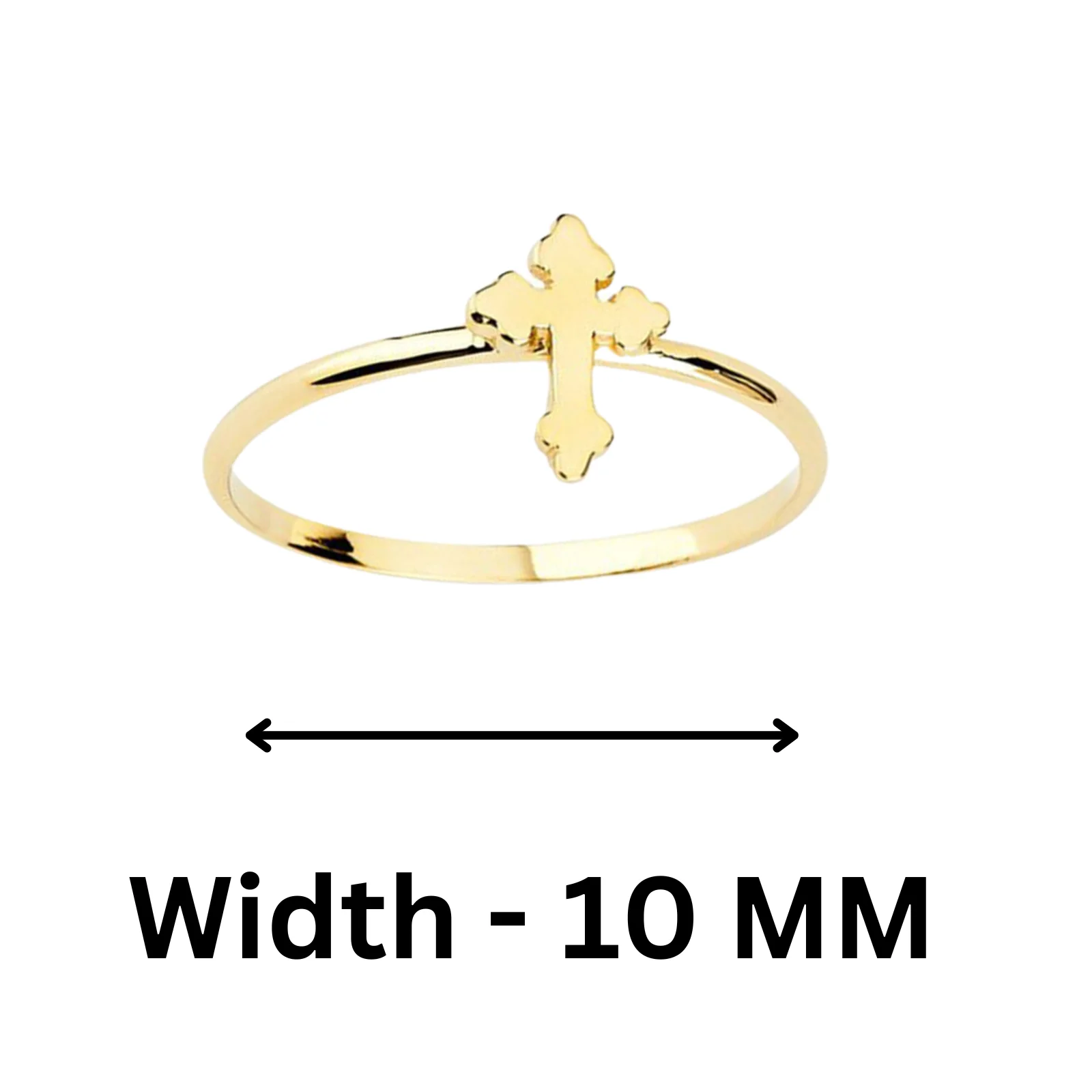 Gold Plated Cross Ring Fashion accessory Elegant Trendy cross ring Christian symbol Inspirational jewelry