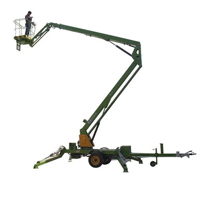 Boom Lift Towable Trailer Mounted Best Price 10m 12m Work Platform Cherry Picker Towable