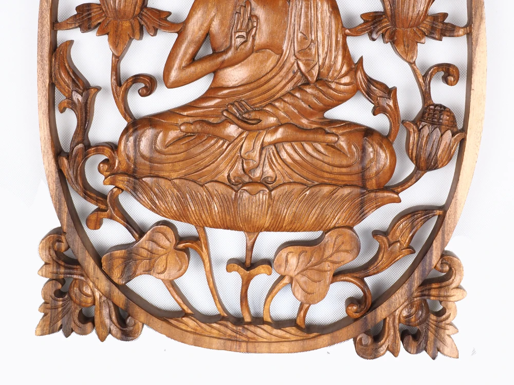 Wholesale Wooden Sculpture Relief Wall Hanging Home Decoration, Hand Carving Wooden Home Ornament