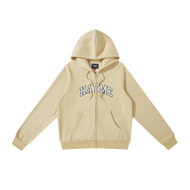 Streetwear 100 Cotton Sweatshirt Hoodie Thick Plus Size Graphic Logo Zipper Hoodies For Men