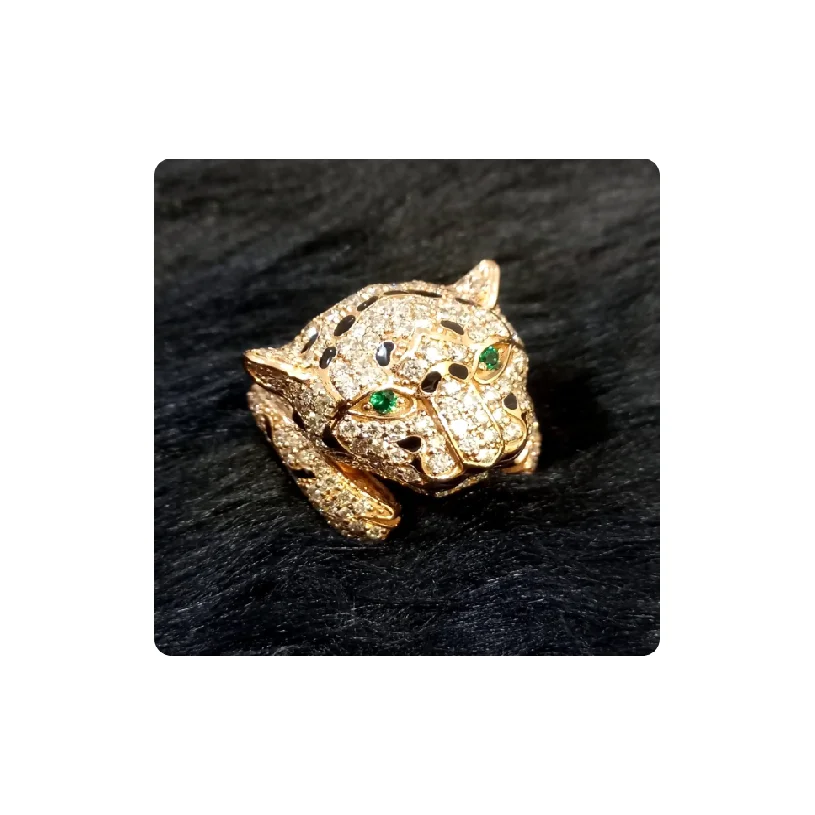 Bulk Sale Diamond Tiger Ring Online In India Hip Hop Jewelry Tiger Head Real Diamond Rings Diamond Unique Design Tiger Head Ring