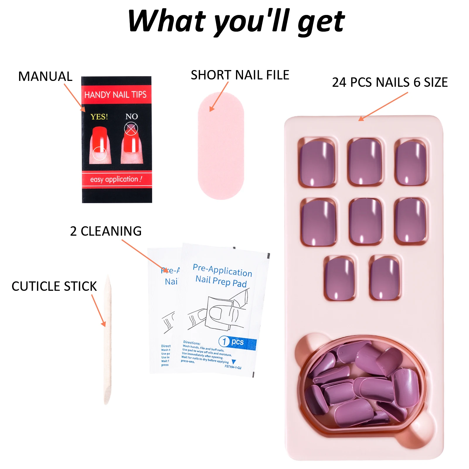 hot sell  Short Length Nail Tips Fashion French Designed Artificial Full Cover False Nails