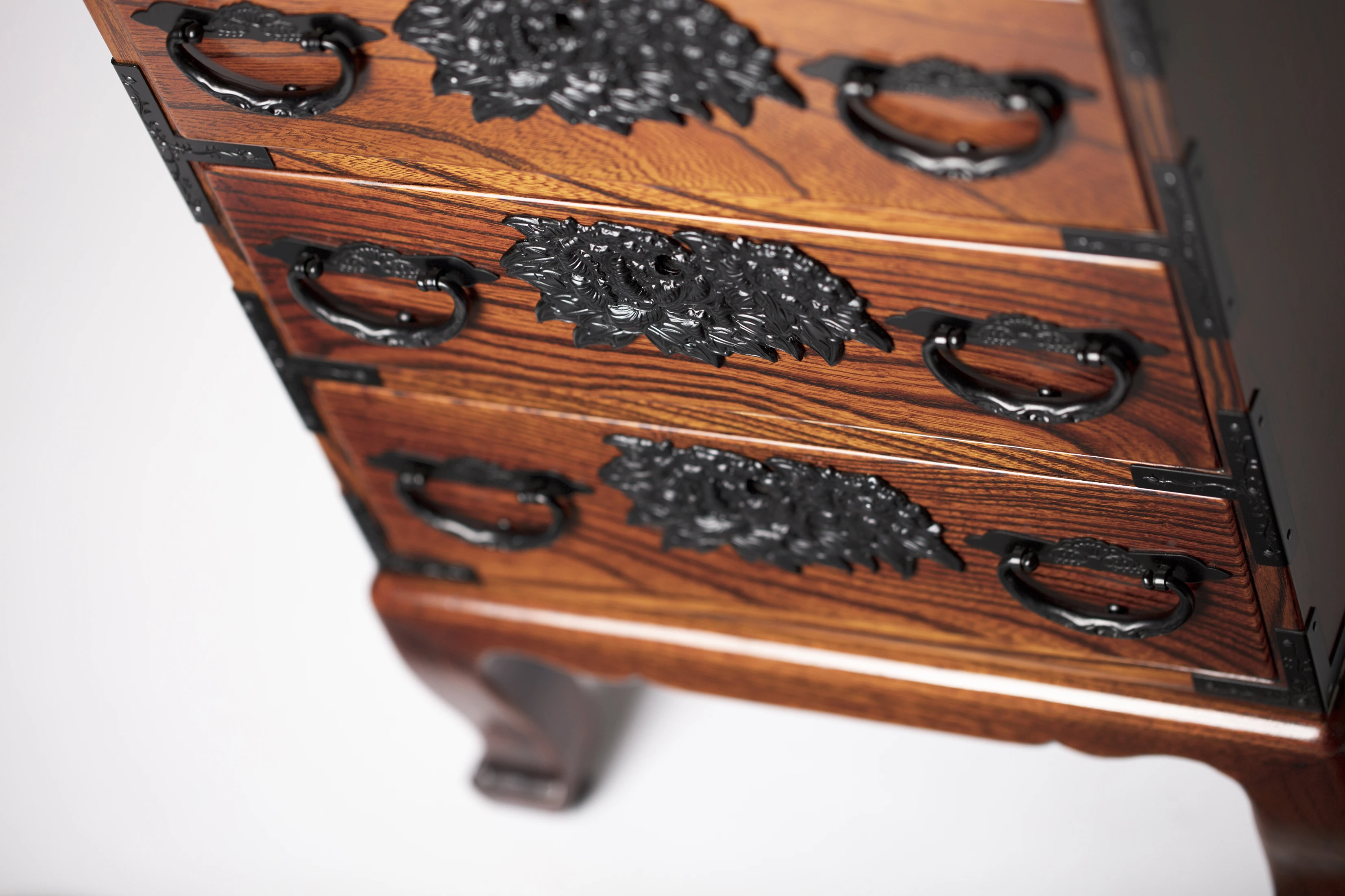 Japanese Handmade Cabinet, Tall Luxury Cabinet with 6 drawers, Light Brown, Sendai-Cabinet