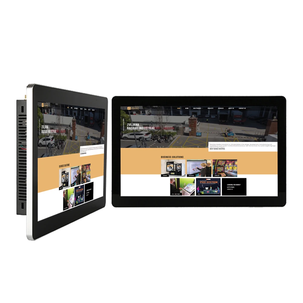 15.6 Inch Android Industrial All In One Embedded Touch Screen Panel PC  Fan-Less