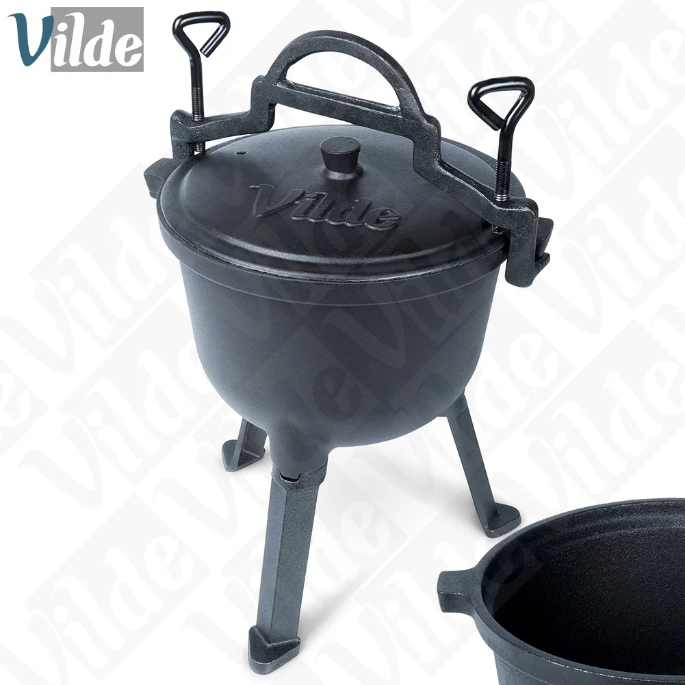 Cauldron Cast Iron on Legs with Lid CAST LINE 4 l
