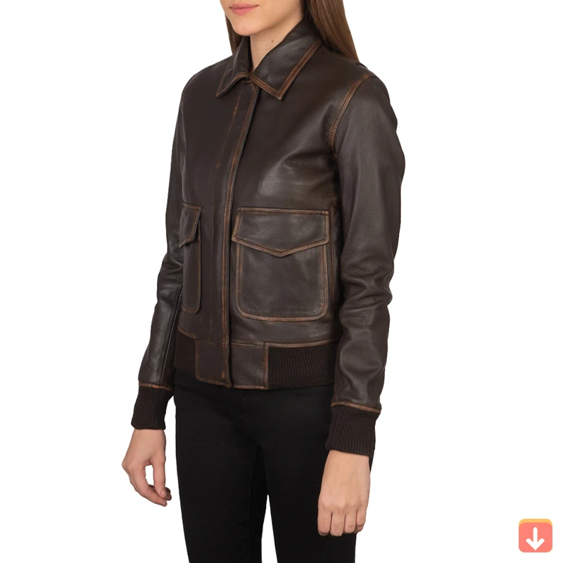 Wholesale Ladies Genuine Sheep Leather Jacket Ladies Cropped Bomber Style Fashion Spring Real Leather Jacket Women oem
