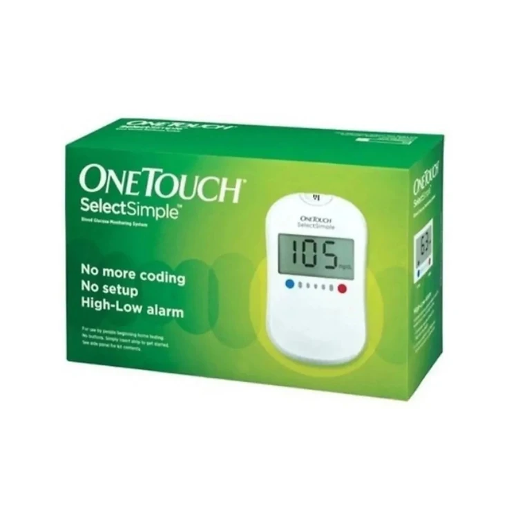 Easy to Use Color and Audio Alerts Household Medical Device High Accuracy One Touch Select Simple Glucometer