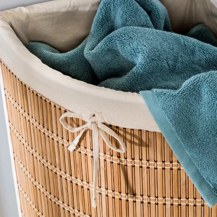 Elegant Foldable Collapsible Natural Bamboo Woven Baskets Weaved Laundry & Clothing Home Storage Organizer Vietnam Supply