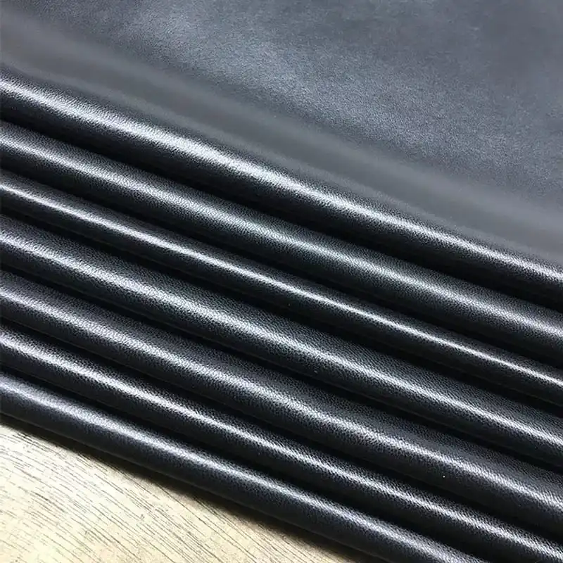 Black Washed Goat Real Grain Leather Quality A Grade Genuine Leather Soft Sheep Skin Leather