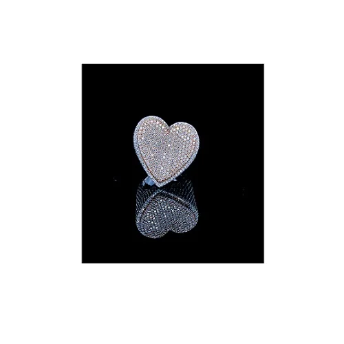 HEART NAME RING 20GM SILVER EF VVS MOISSANITE NEW COLLECTION OF RINGS HIGH QUALITY AVAILABLE AT CHEAP PRICE