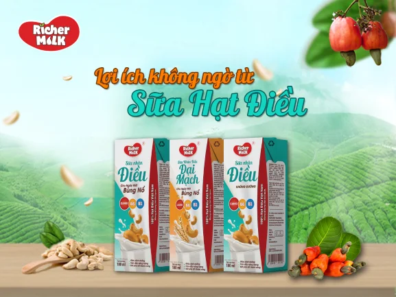 Молоко кешью от вьетнамского производителя более богатое